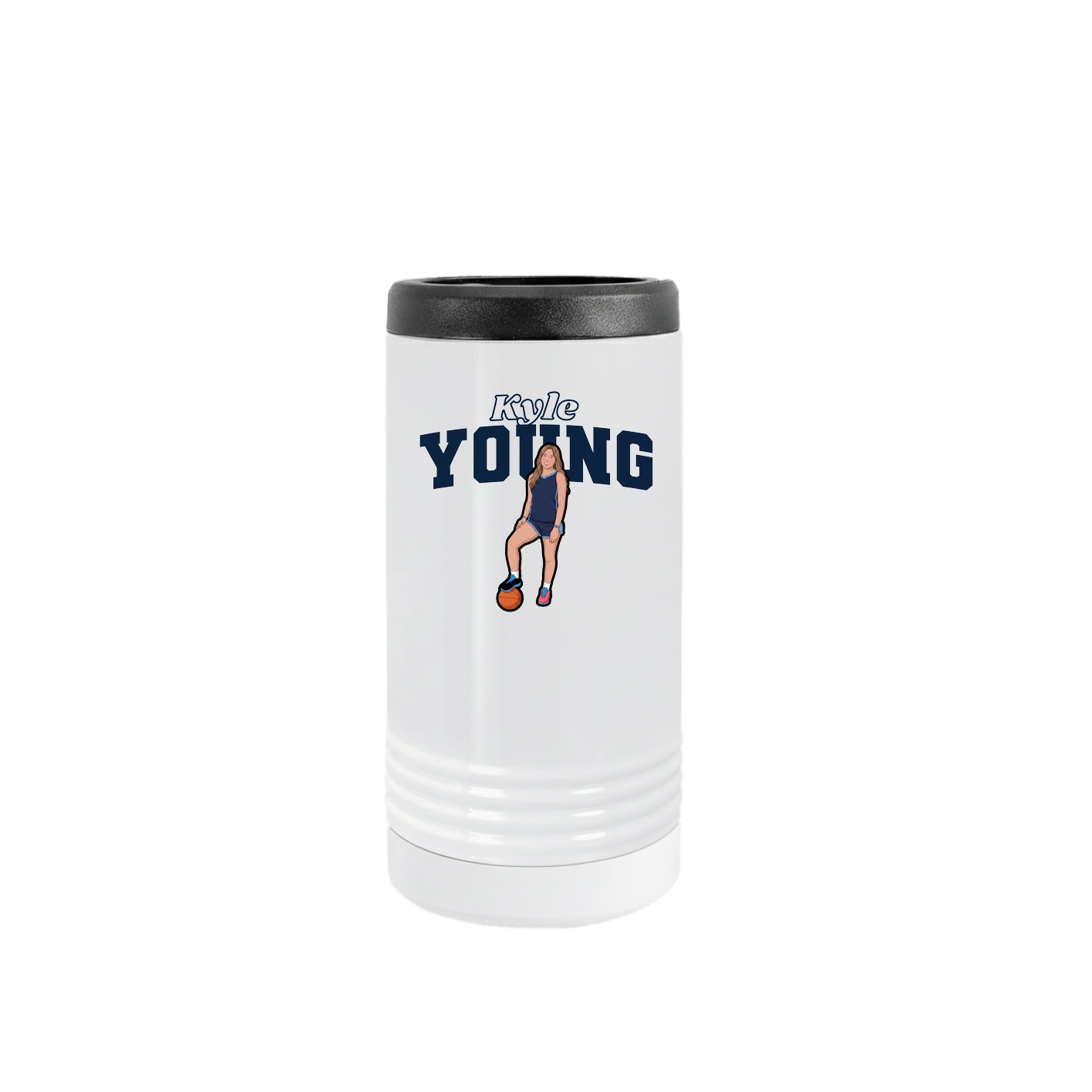 Slim Beverage Holder — Name Arch in White