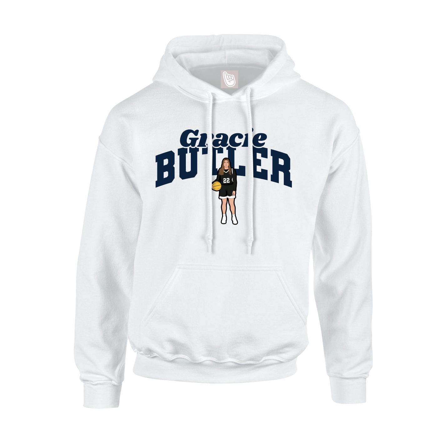 Youth Hoodie — Signature Arch in White