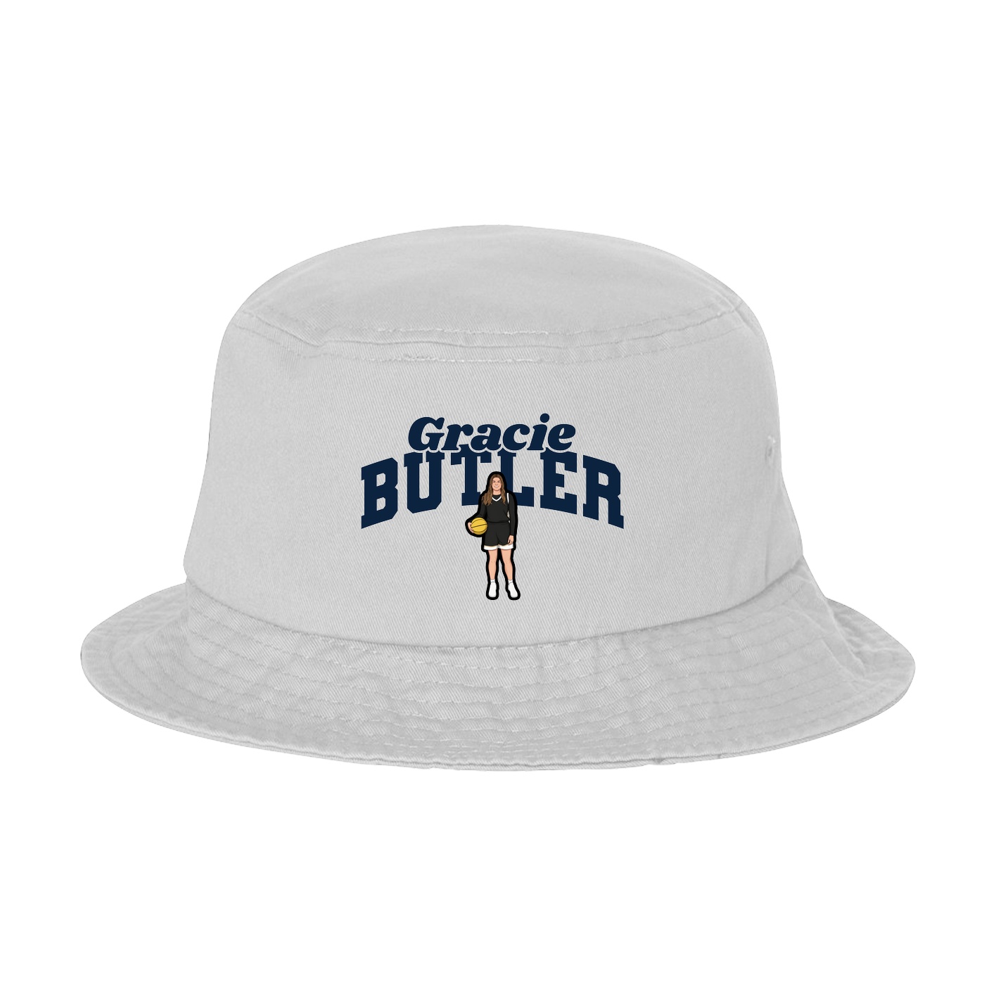 Bucket Cap — Signature Arch in White