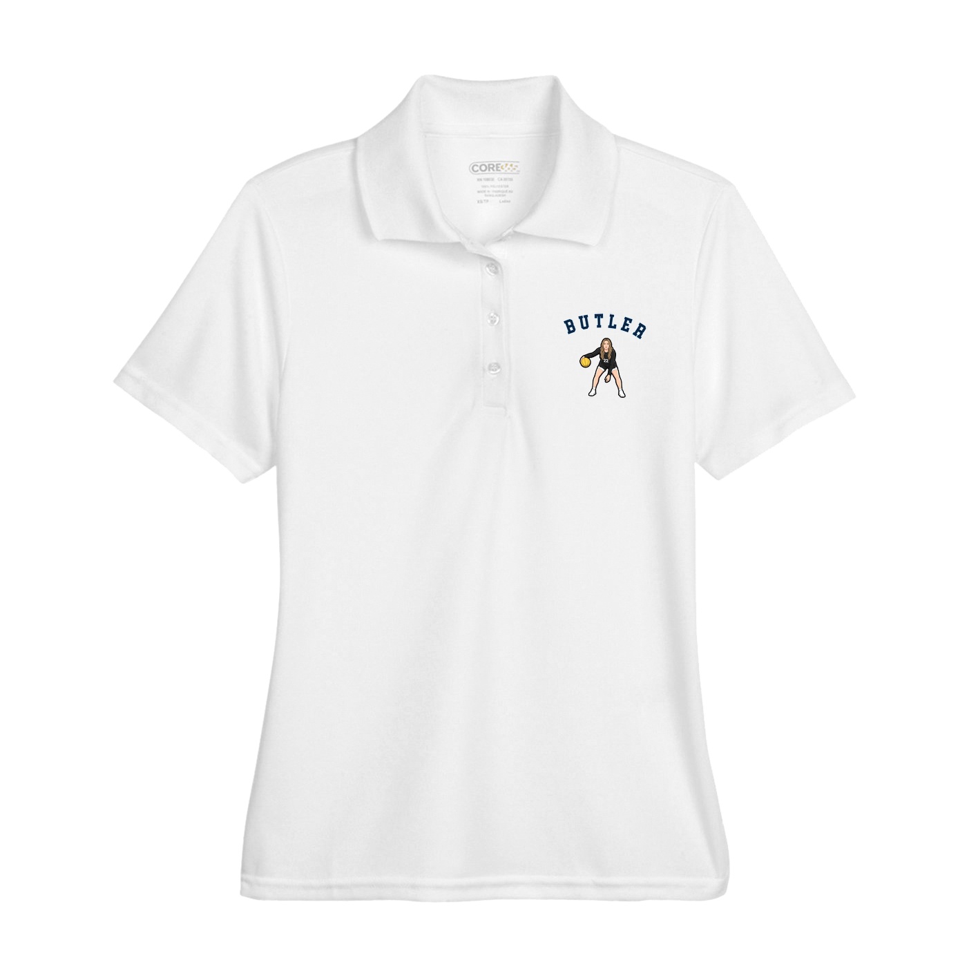 Womens Performance Polo — Shirsey Arch in White