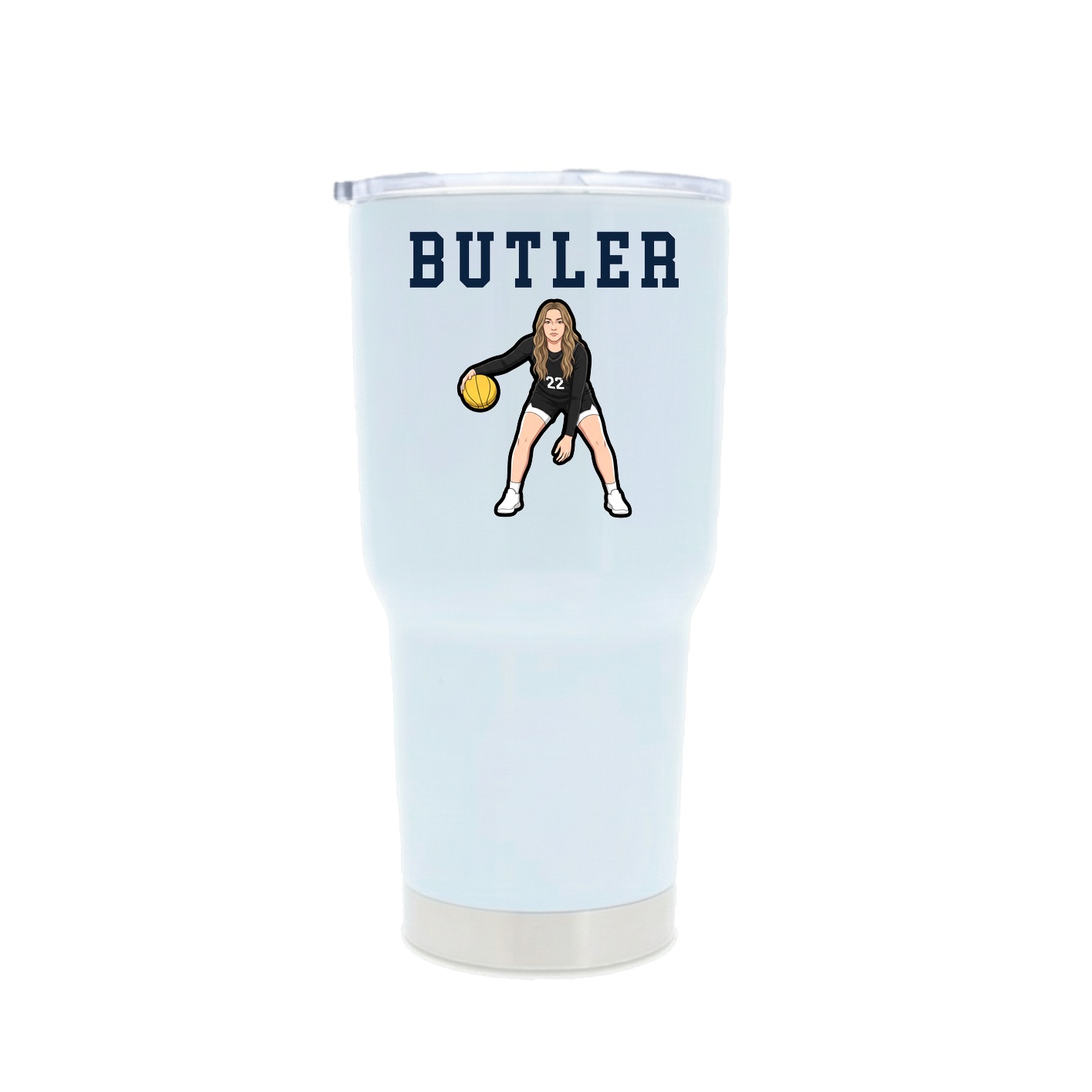 30oz Stainless Steel Tumbler — Shirsey in White