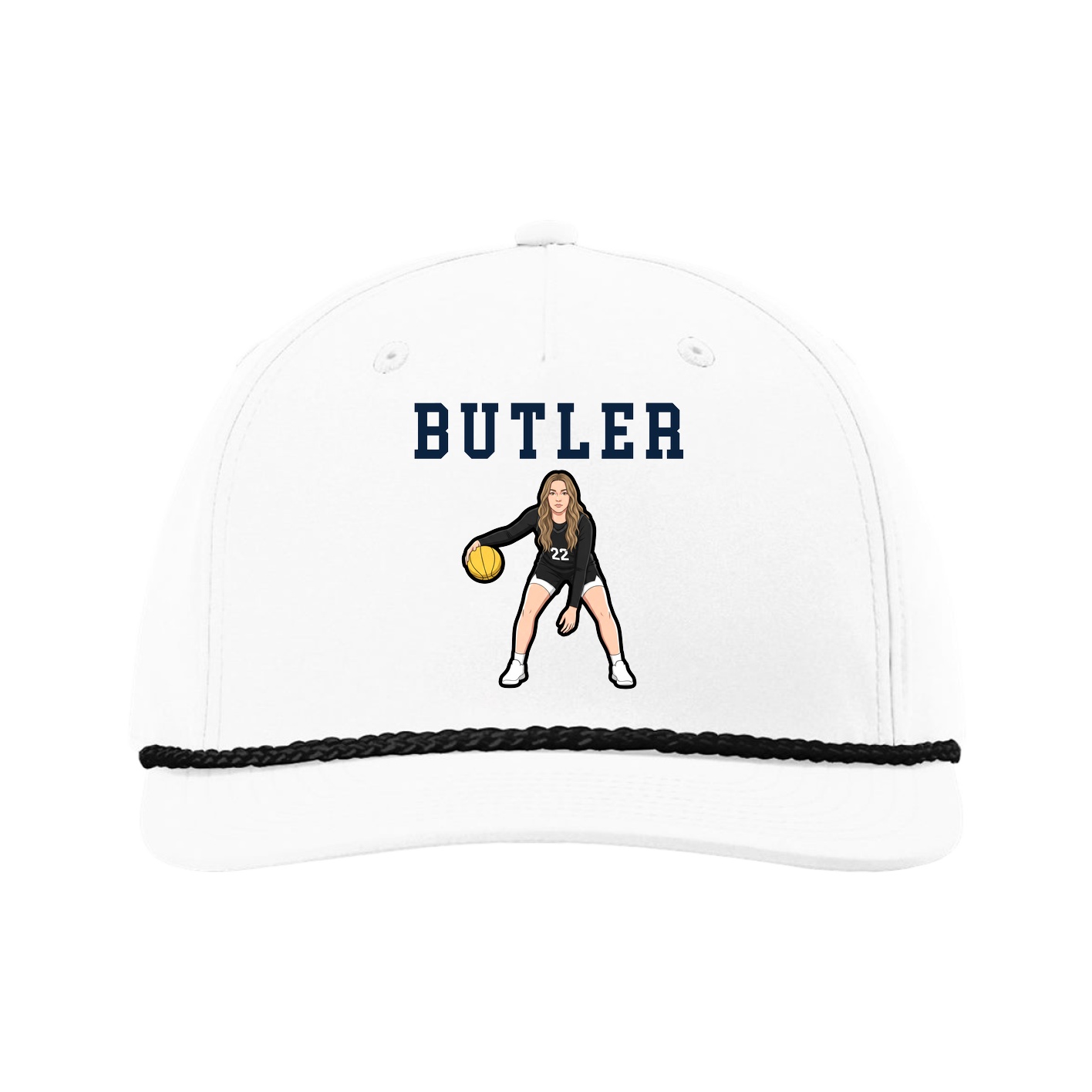 Five-Panel Classic Rope Cap — Shirsey in White