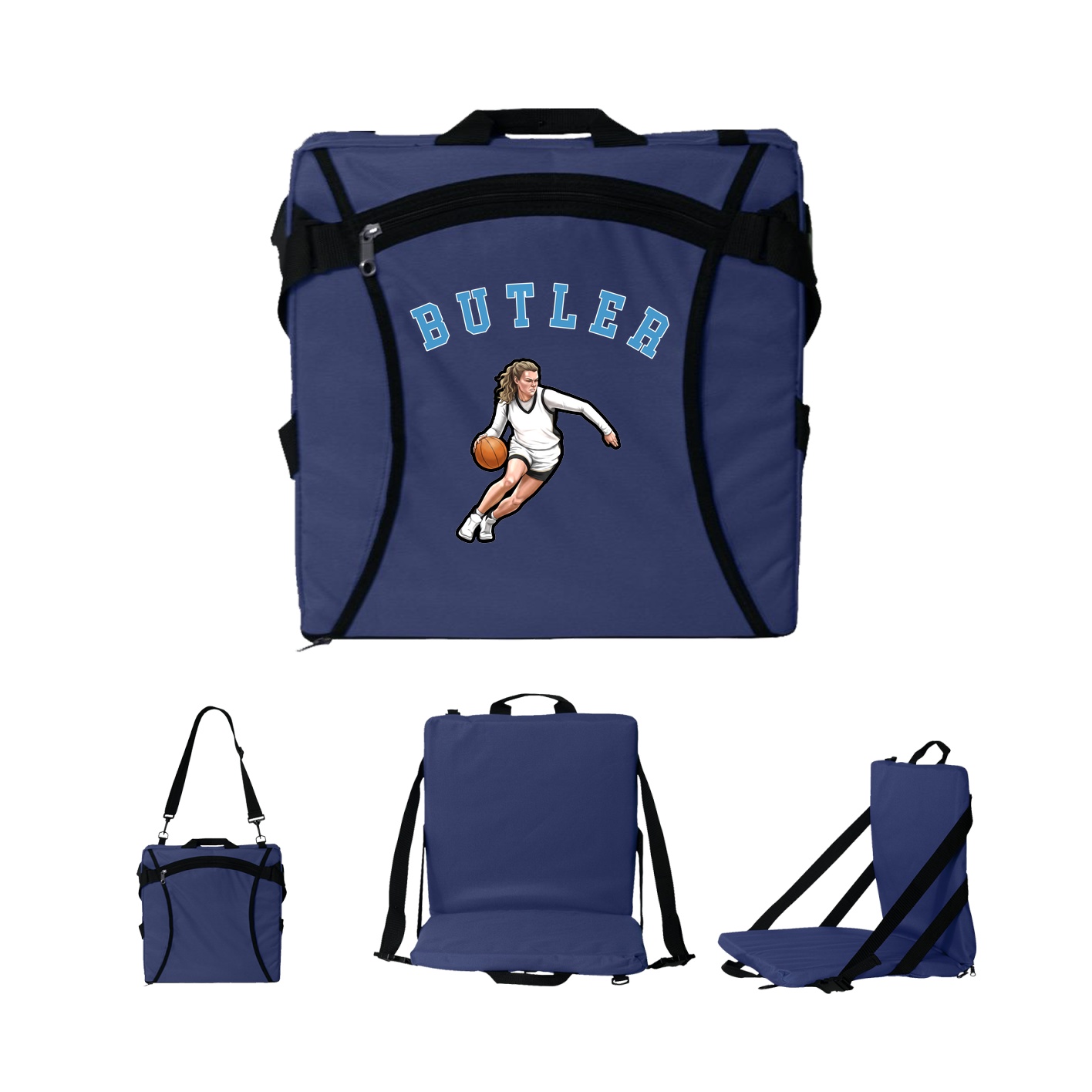 Folding Stadium Seat — Shirsey Arch in Navy