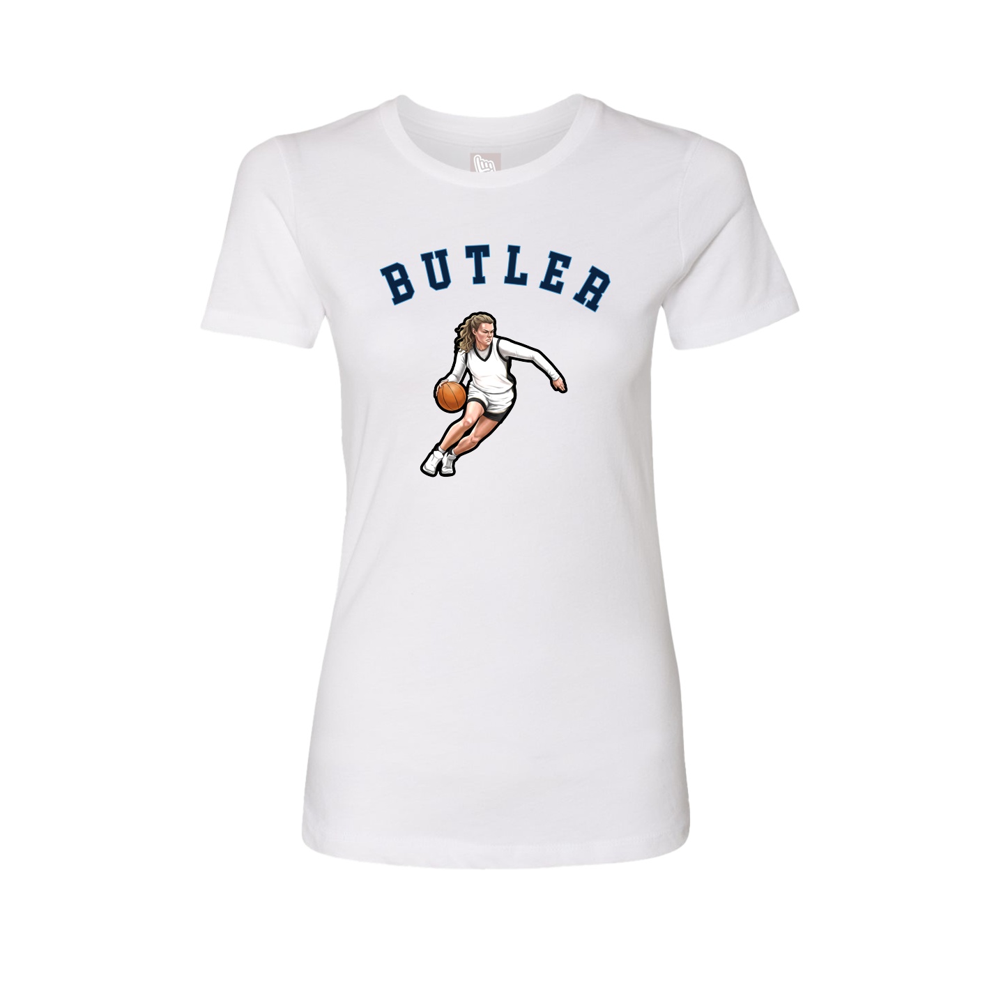 Fitted Women's Tee — Shirsey Arch in White