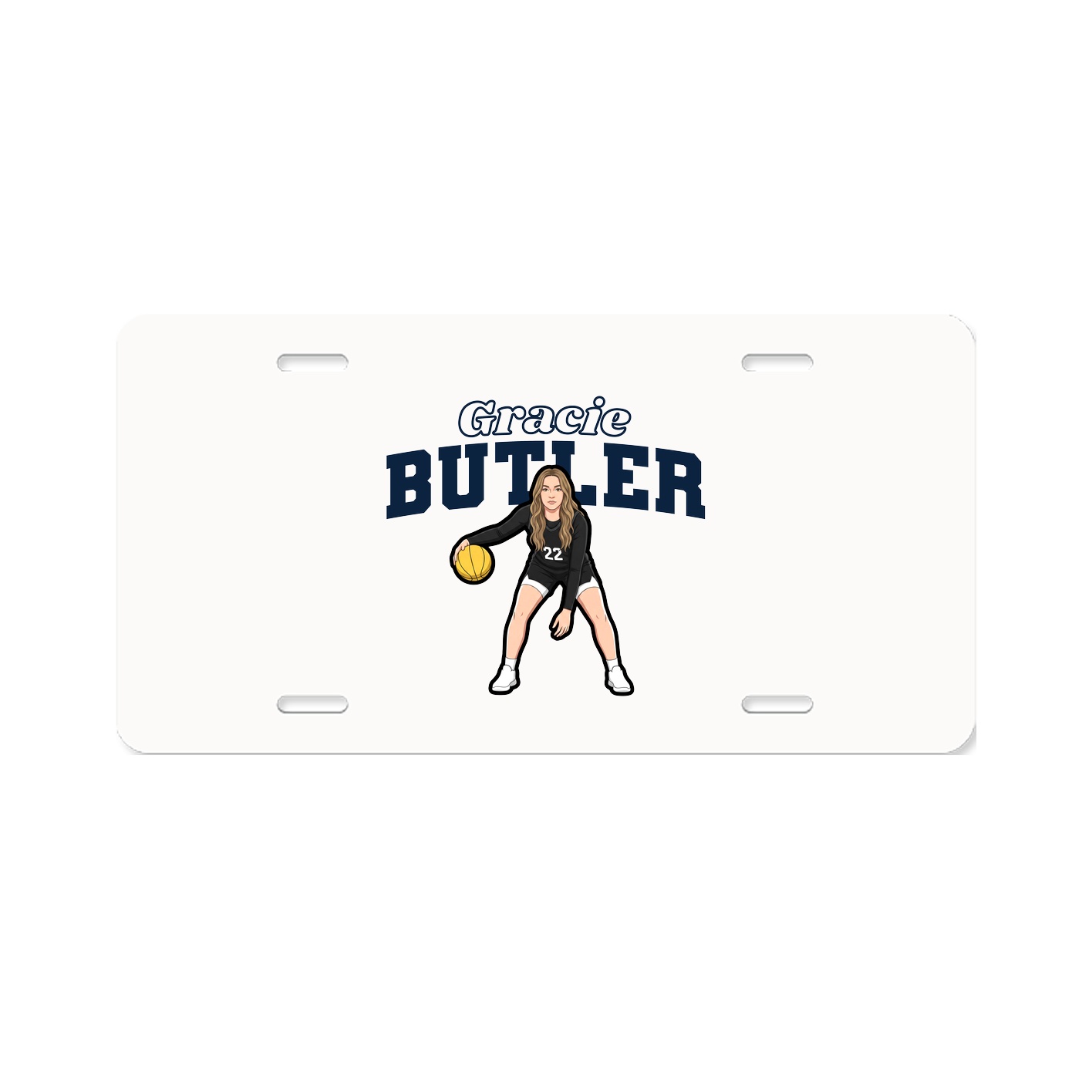 License Plate — Name Arch in Classic
