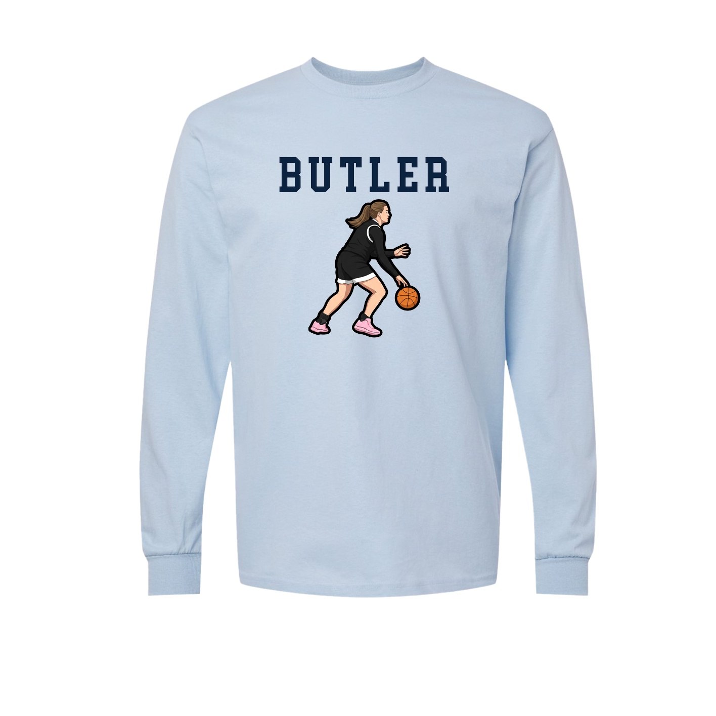 Long Sleeve Tee — Shirsey in Light Blue