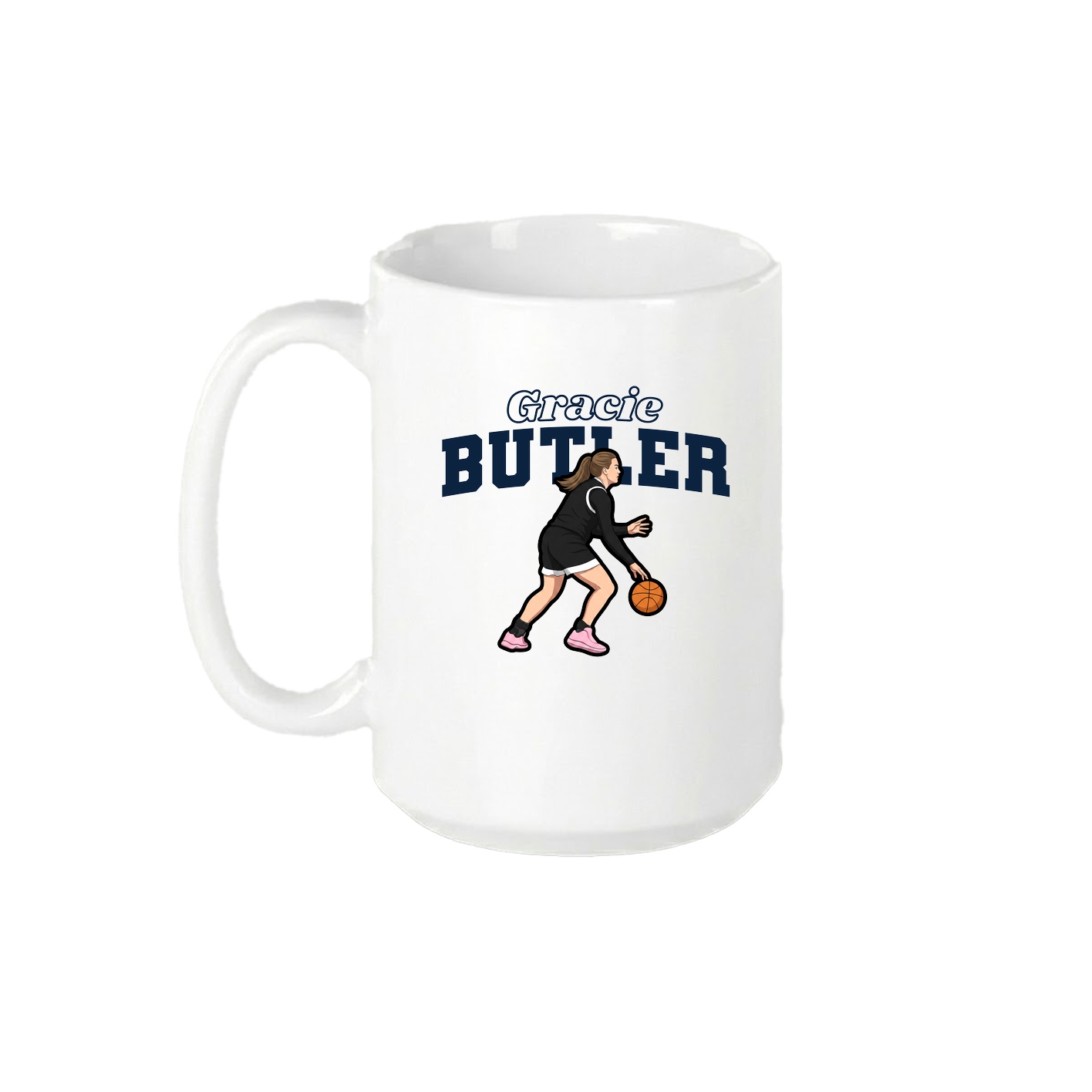 15oz Coffee Mug — Name Arch in White