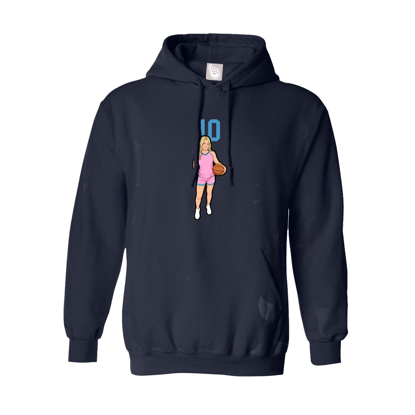 Youth Hoodie — Number Top in Navy