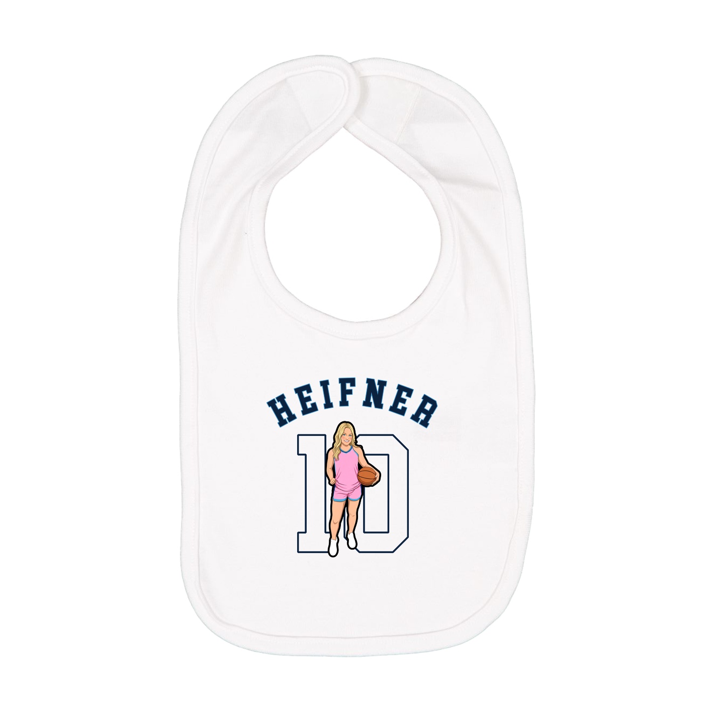 Infant Bib — Shirsey Arch in White