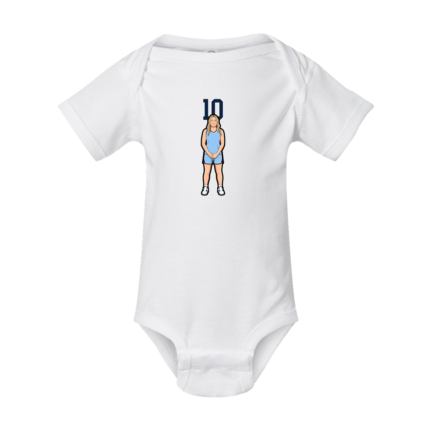 Baby Onesie — Number Top in White