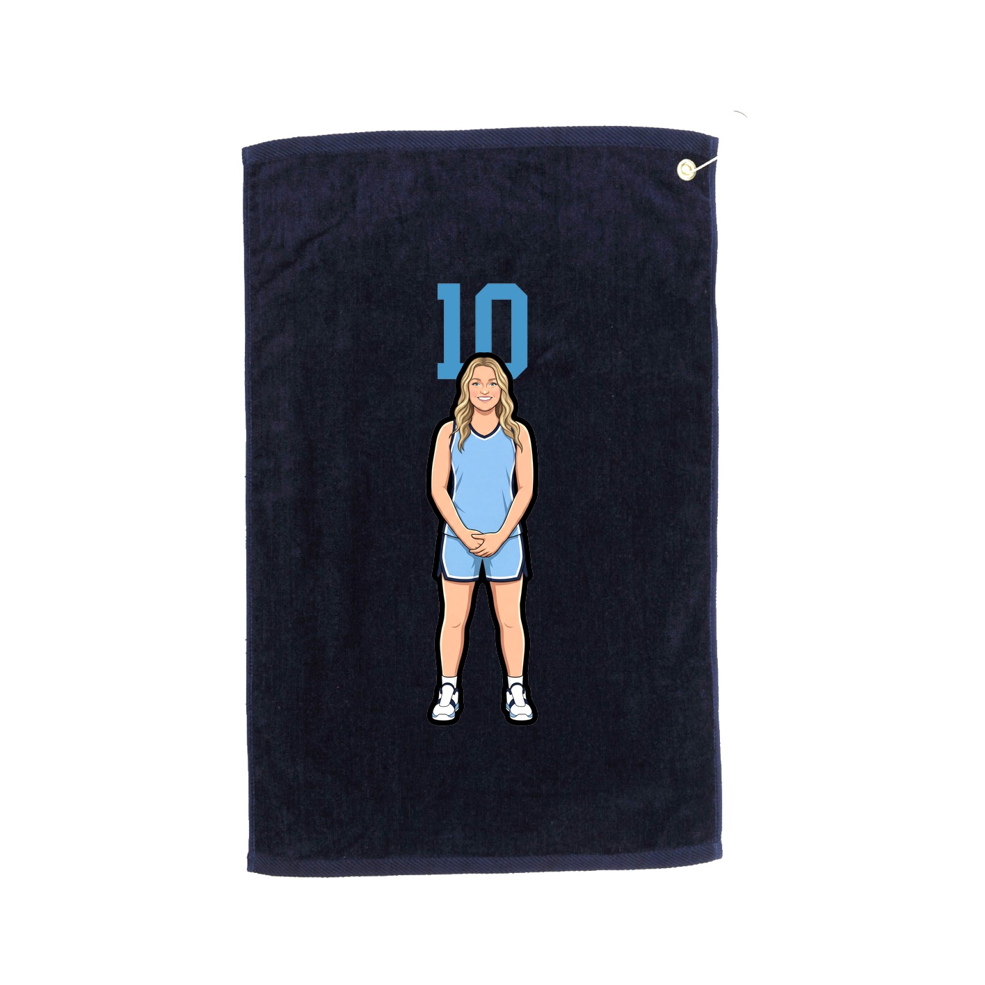 Golf Towel — Number Top in Navy
