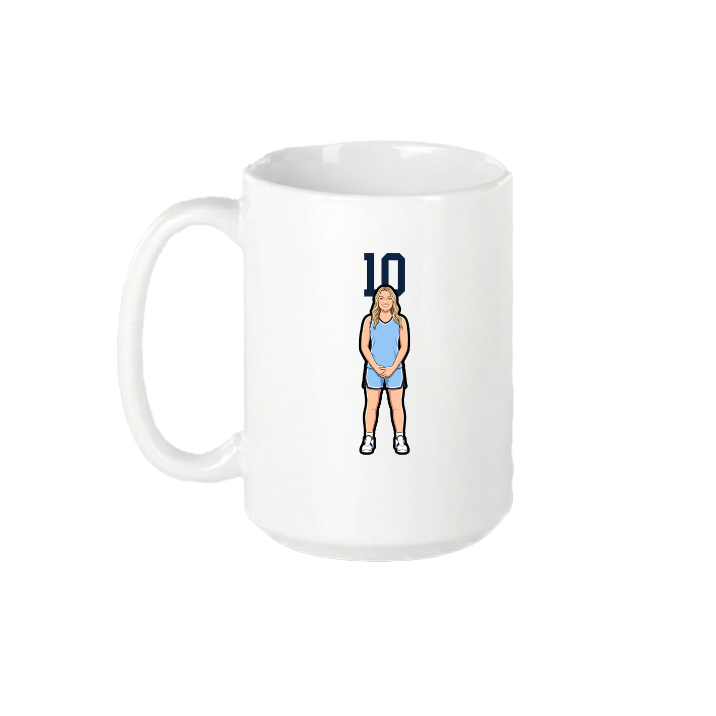 15oz Coffee Mug — Number Top in White
