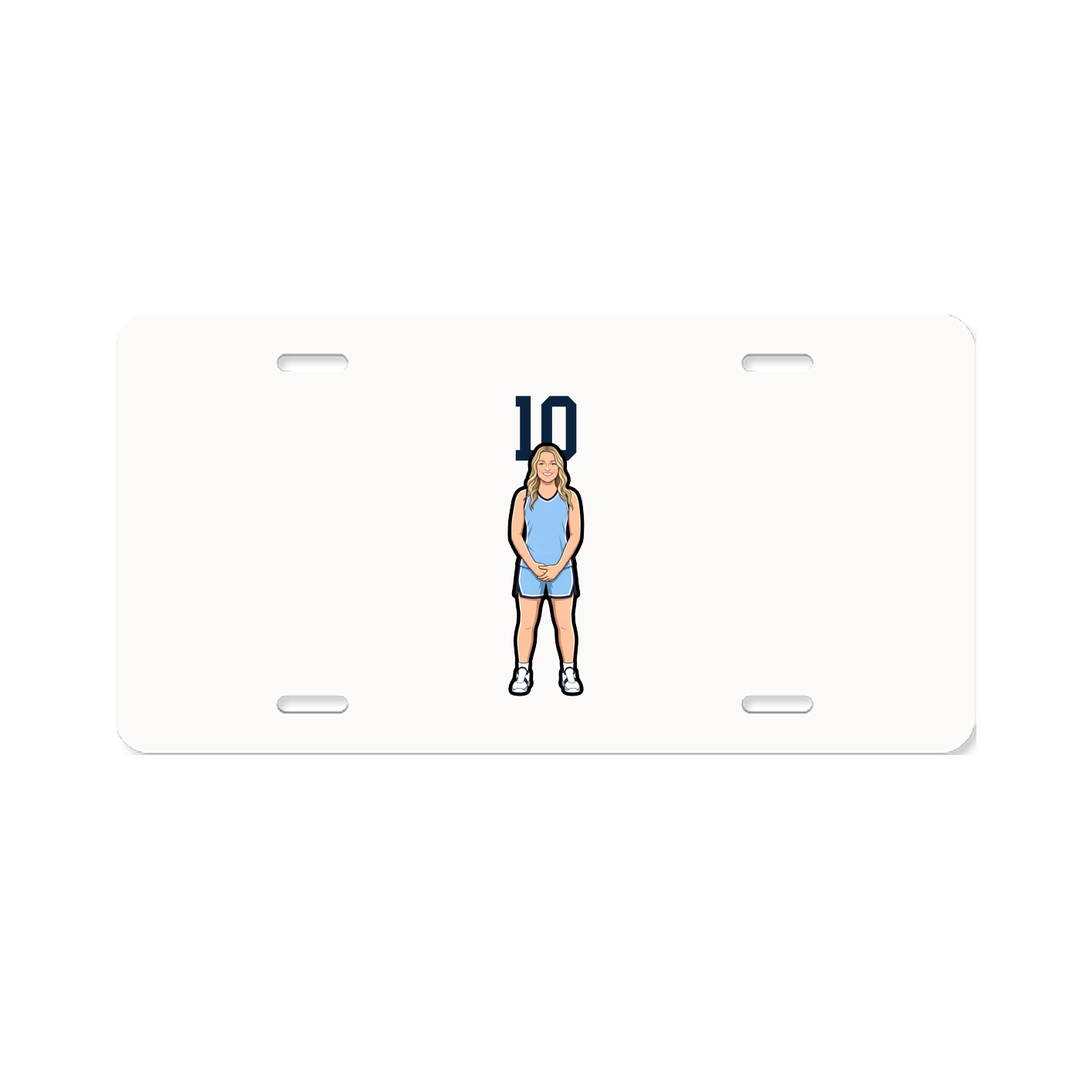 License Plate — Number Top in Classic
