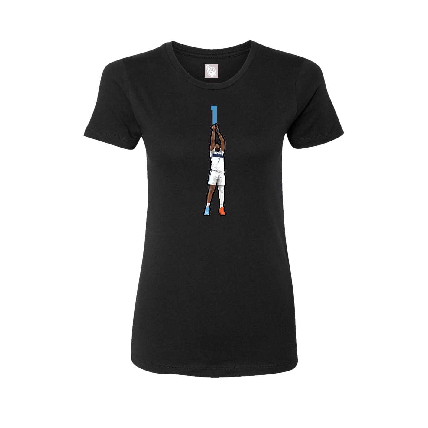 Womens Tee — Number Top in Black