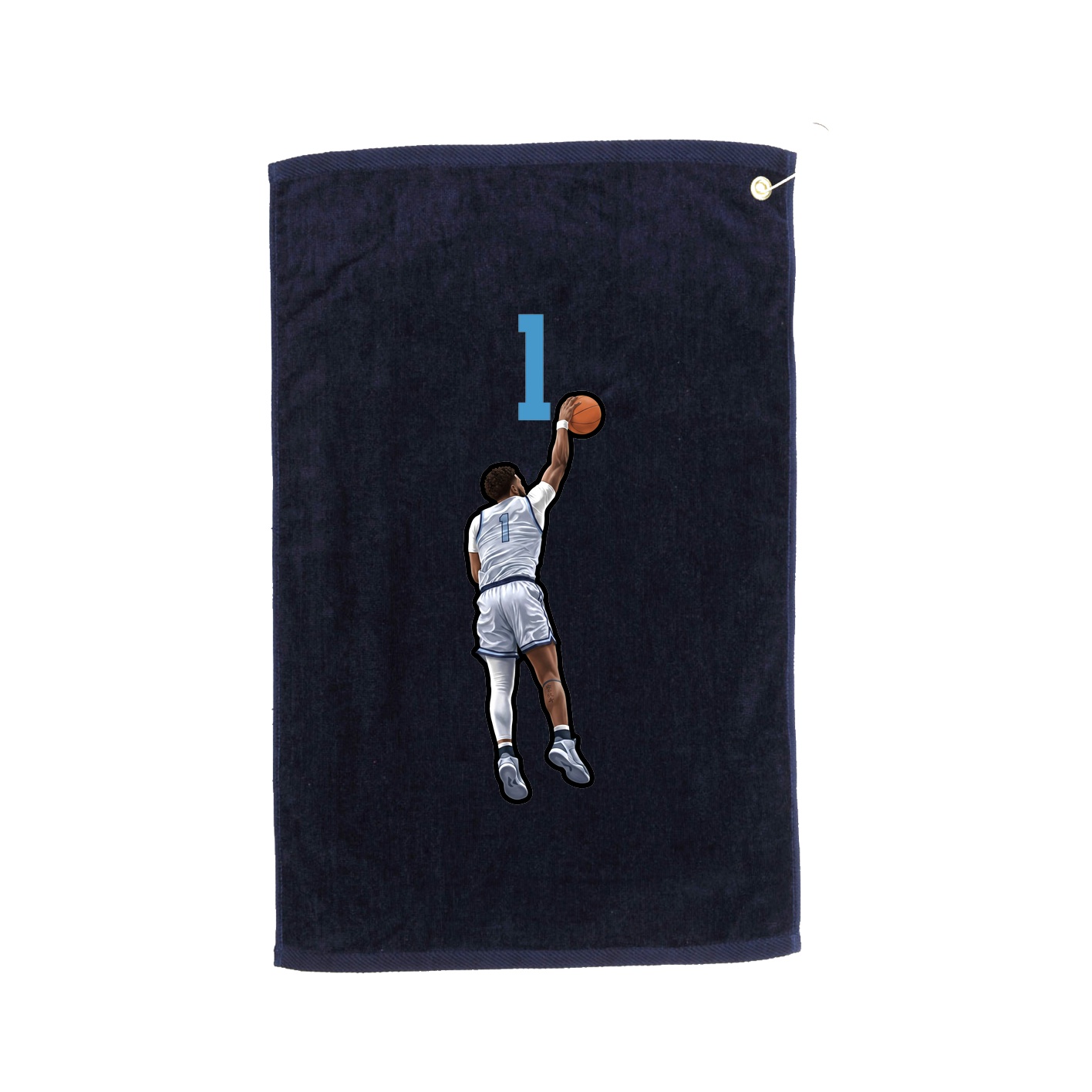 Golf Towel — Number Top in Navy