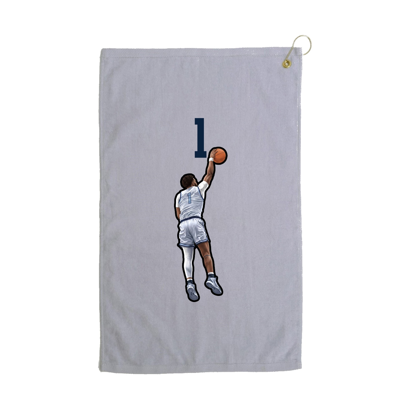 Golf Towel — Number Top in Grey