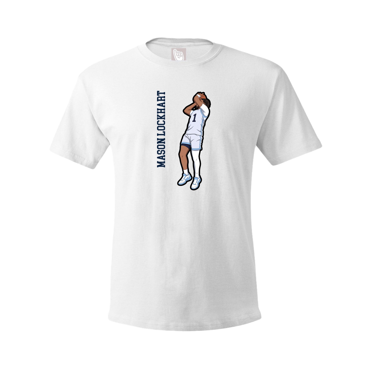 Tee — Name Vertical in White