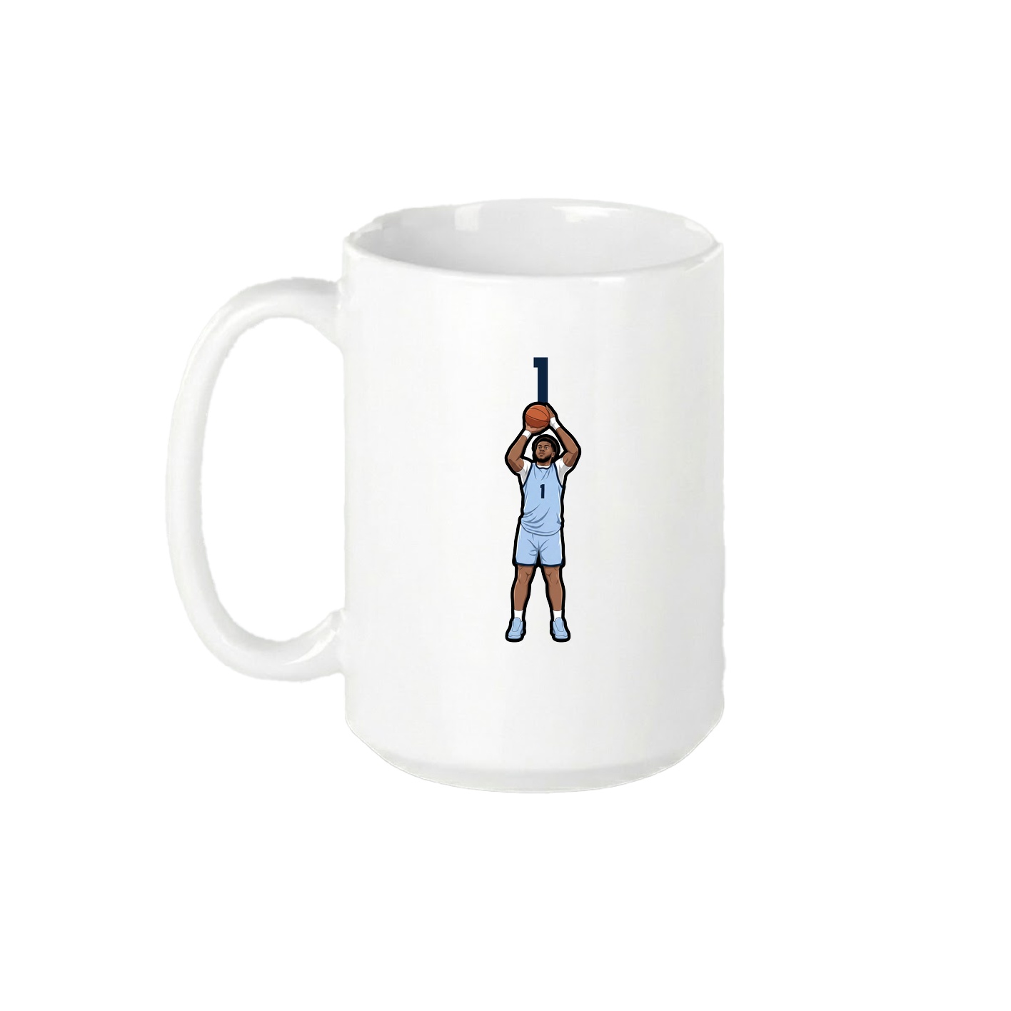 15oz Coffee Mug — Number Top in White