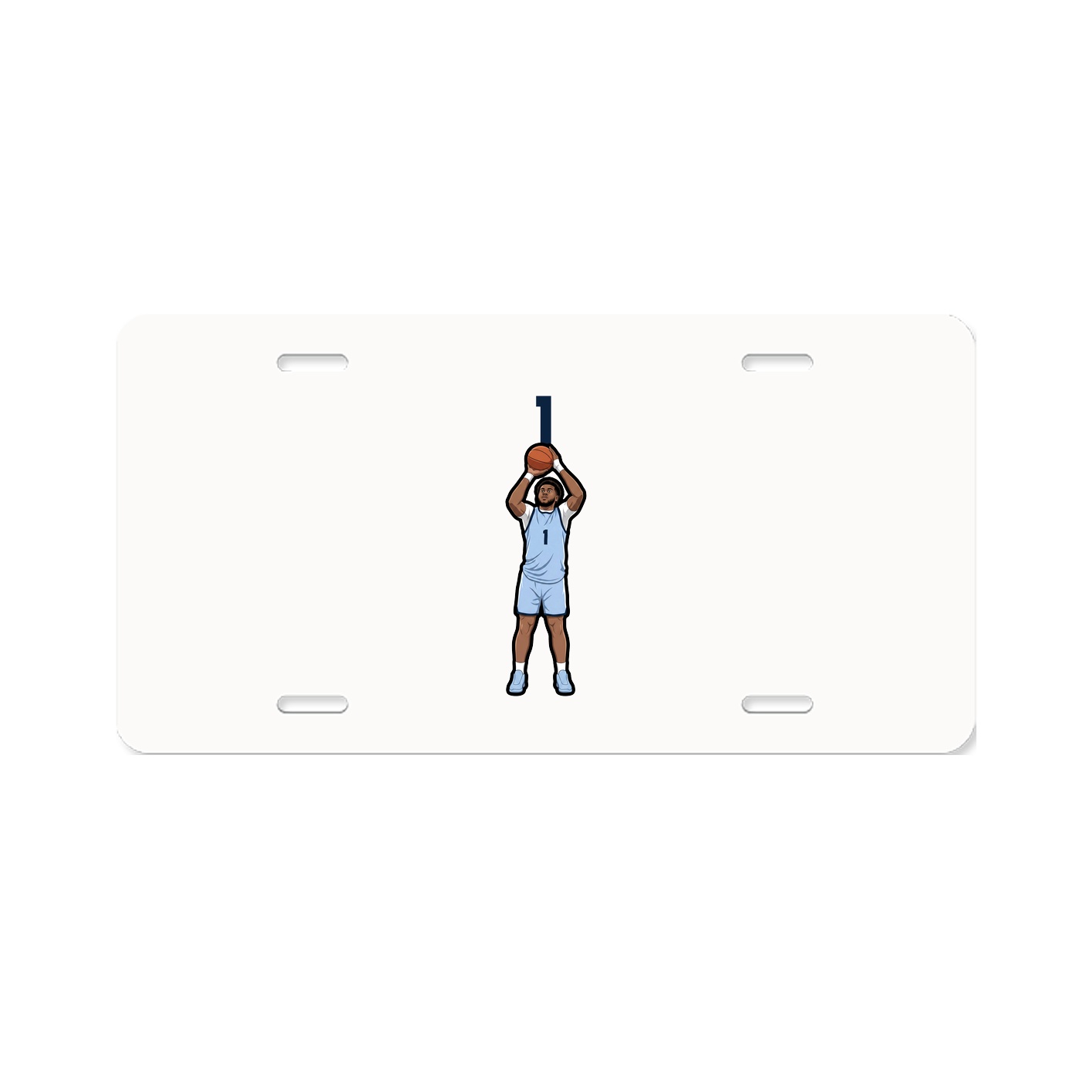 License Plate — Number Top in Classic