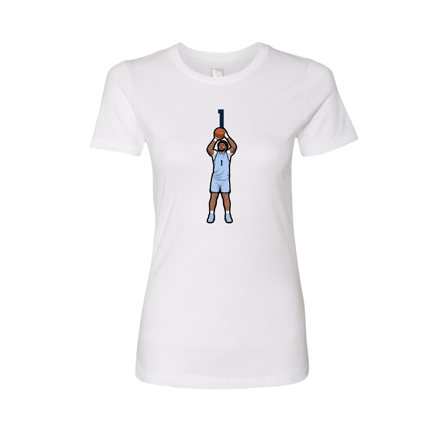 Womens Tee — Number Top in White