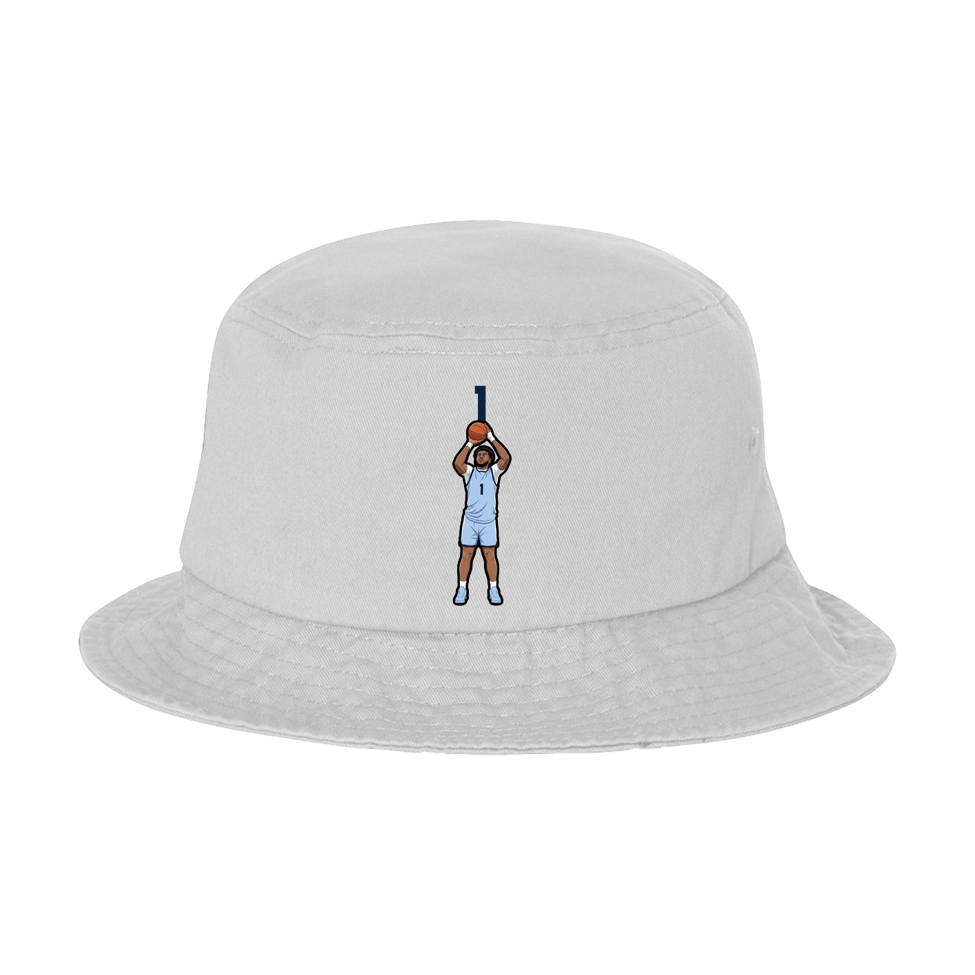 Bucket Cap — Number Top in White