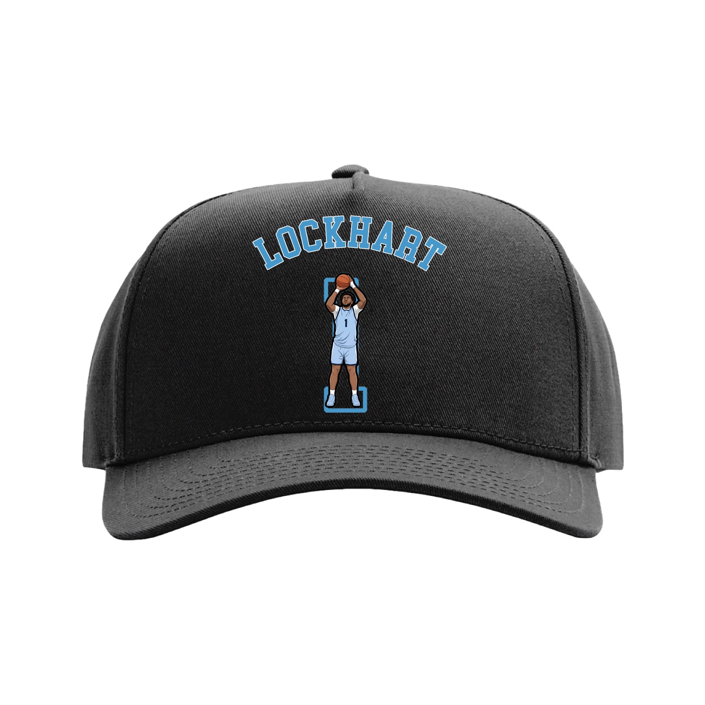 Full Fabric Five-Panel Champ Cap — Shirsey Arch in Black