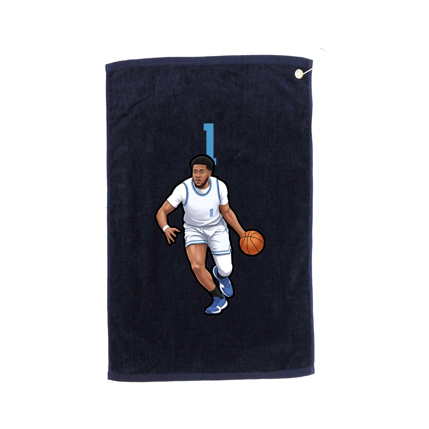 Golf Towel — Number Top in Navy