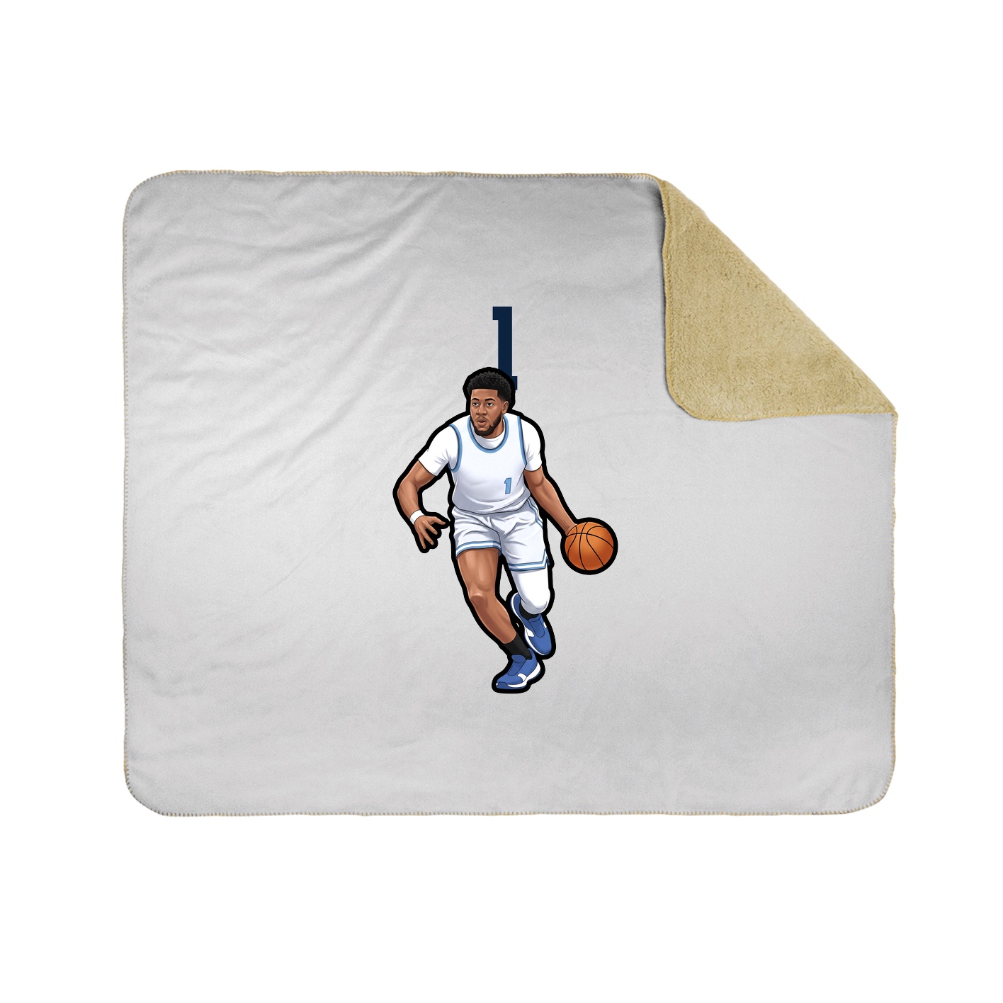 Throw Blanket — Number Top in White