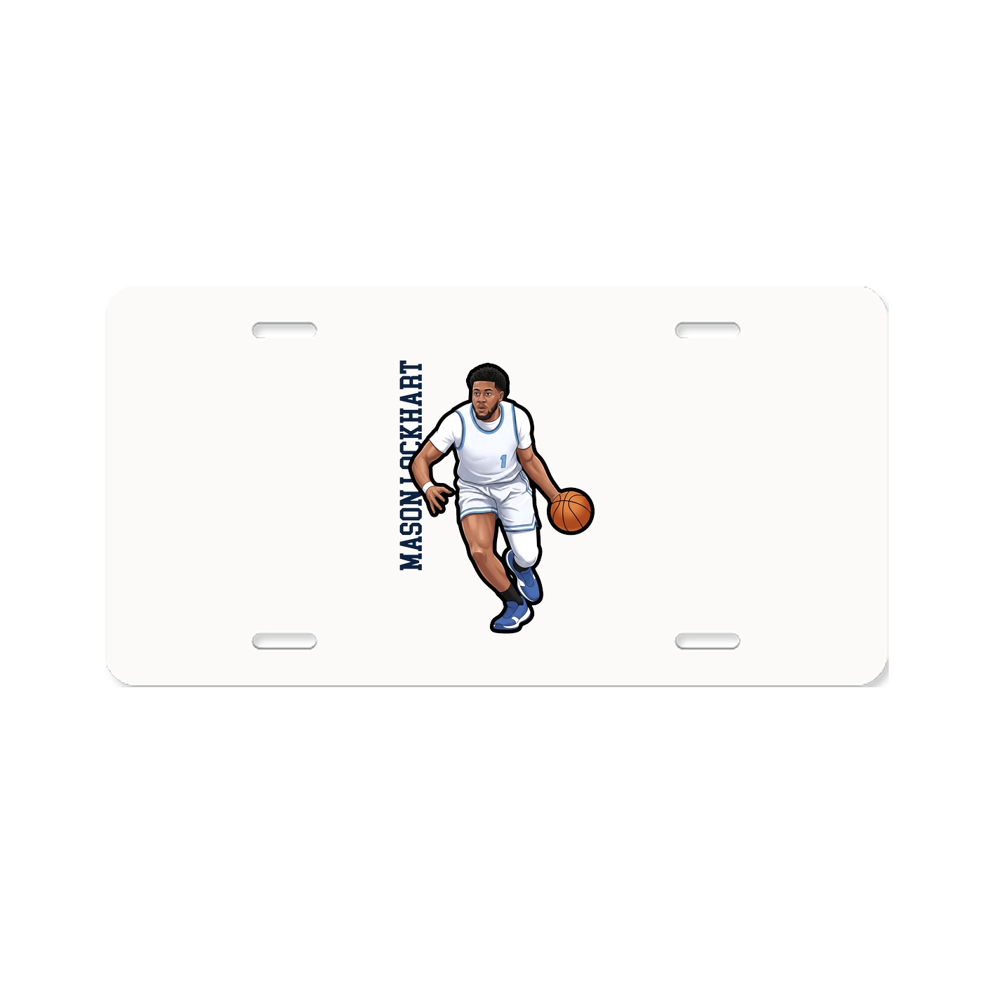 License Plate — Name Vertical in Classic