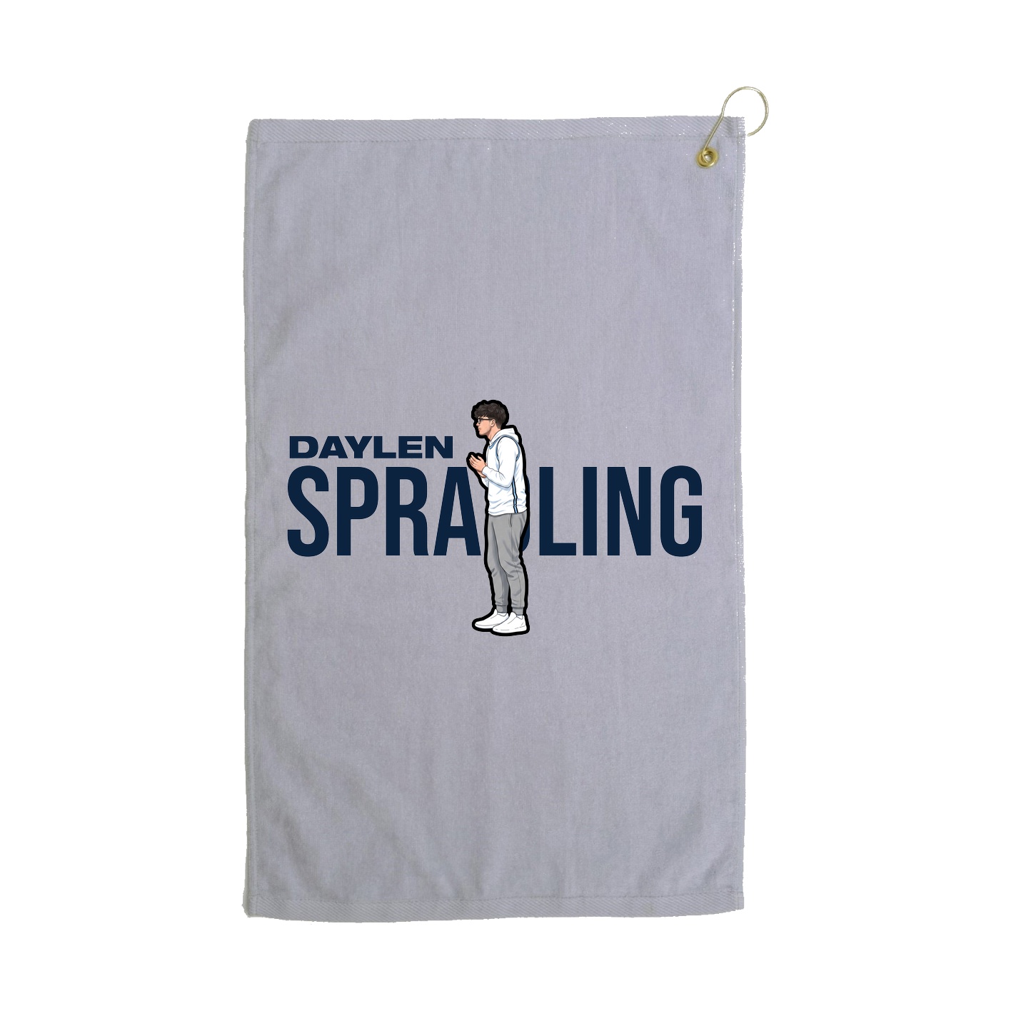 Golf Towel — Player Name in Grey