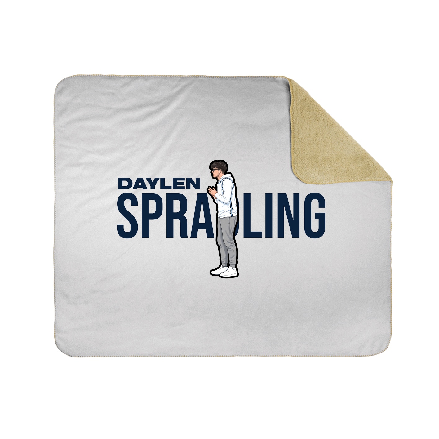 Throw Blanket — Player Name in White