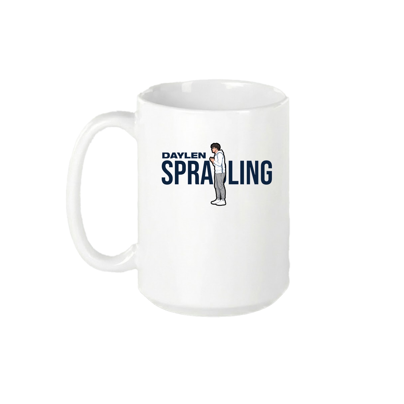 15oz Coffee Mug — Player Name in White