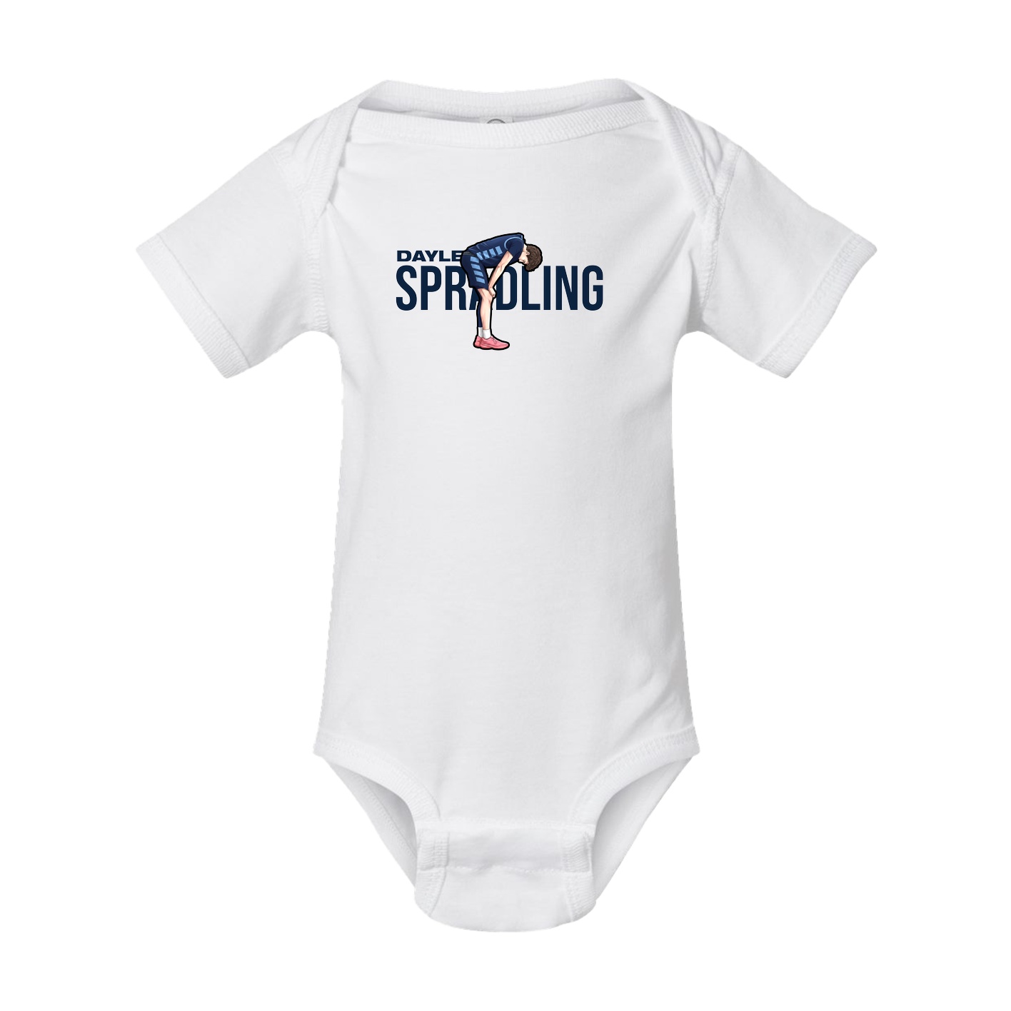 Baby Onesie — Player Name in White