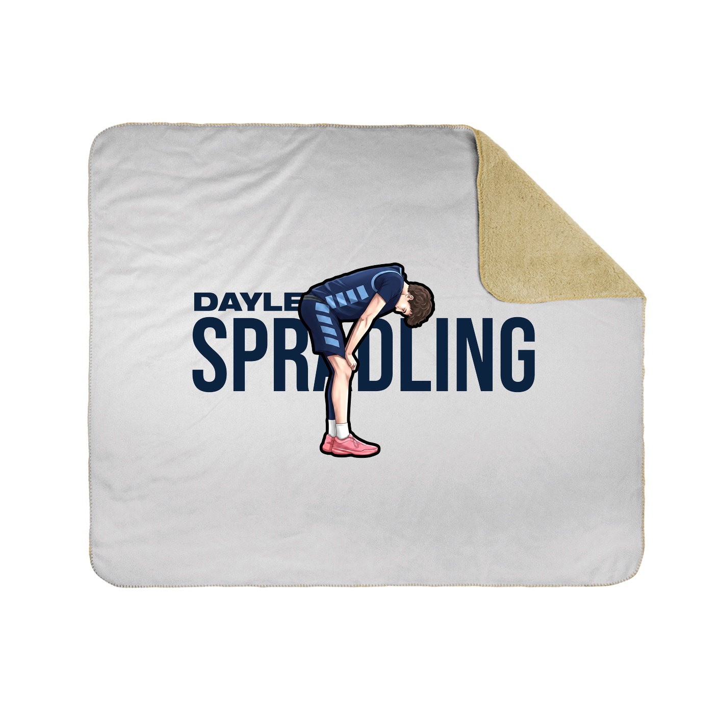 Throw Blanket — Player Name in White