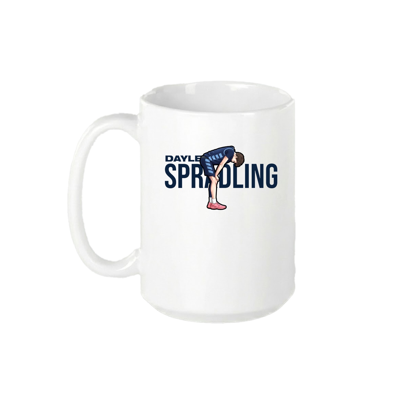 15oz Coffee Mug — Player Name in White
