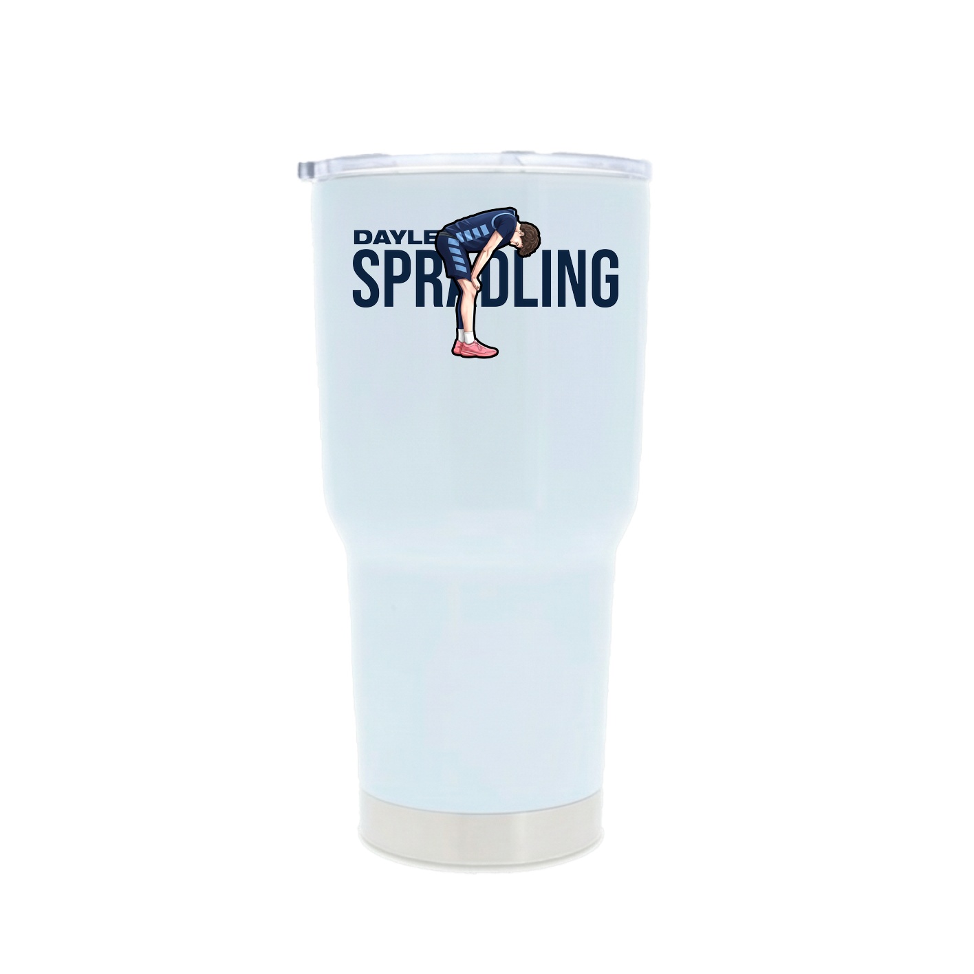 30oz Stainless Steel Tumbler — Player Name in White