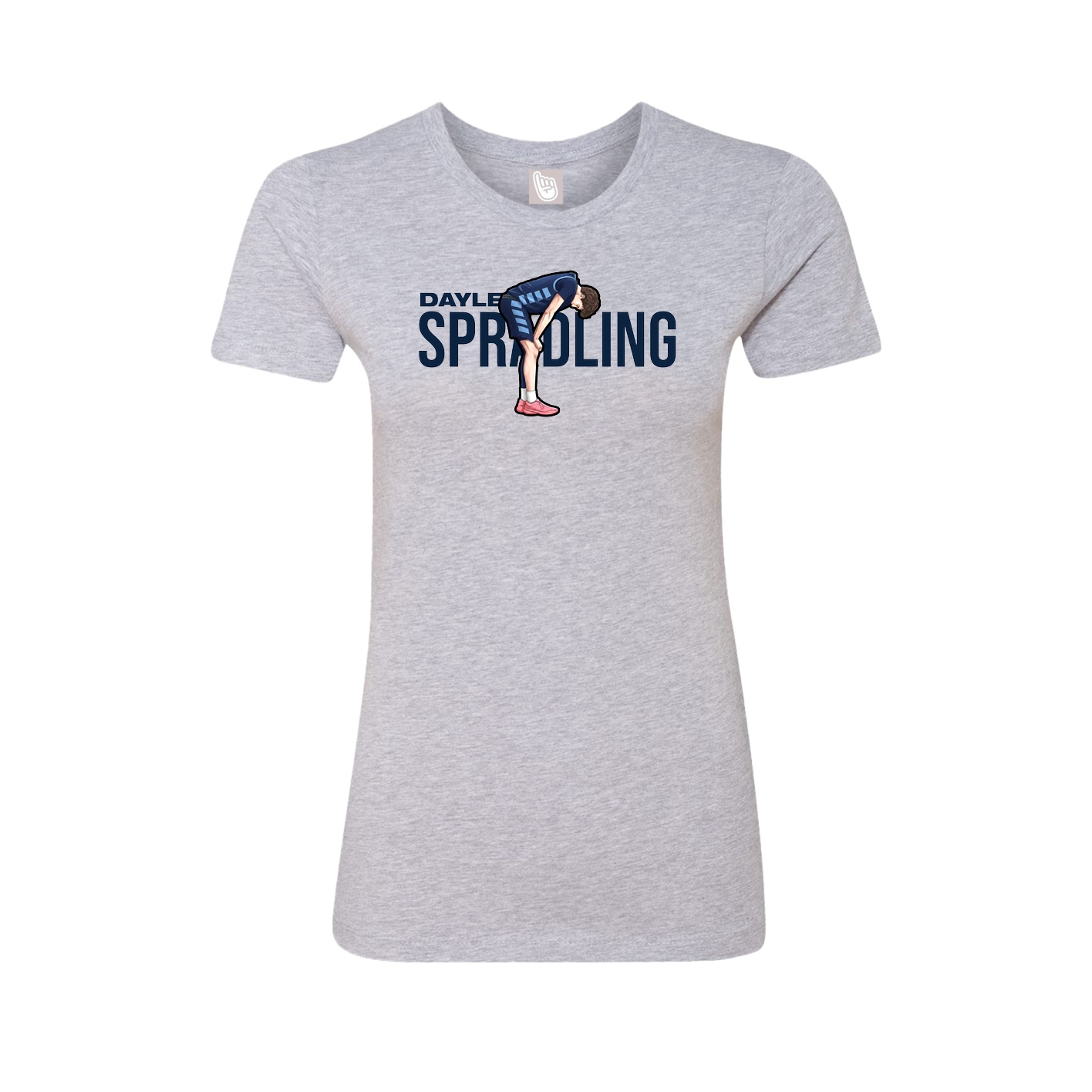 Womens Tee — Player Name in Grey