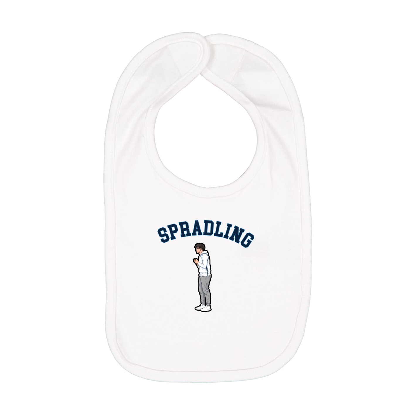 Infant Bib — Shirsey Arch in White