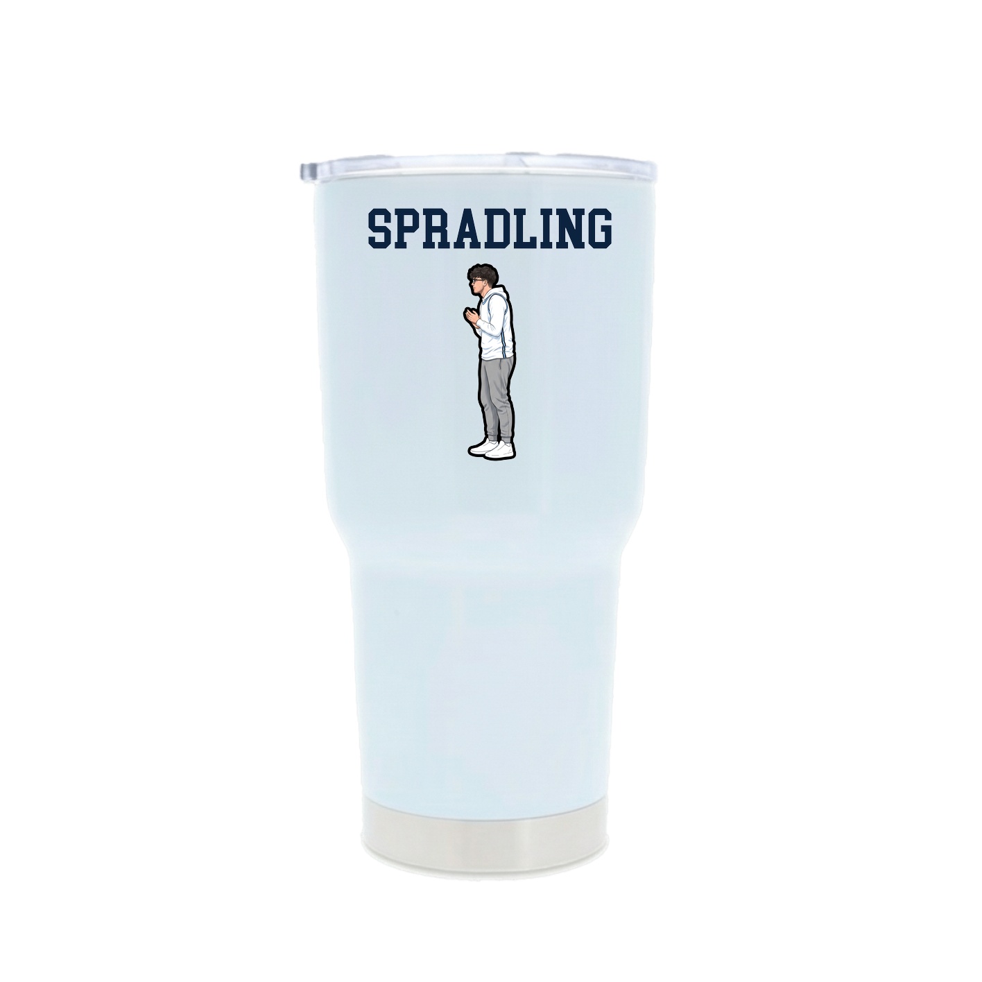 30oz Stainless Steel Tumbler — Shirsey in White