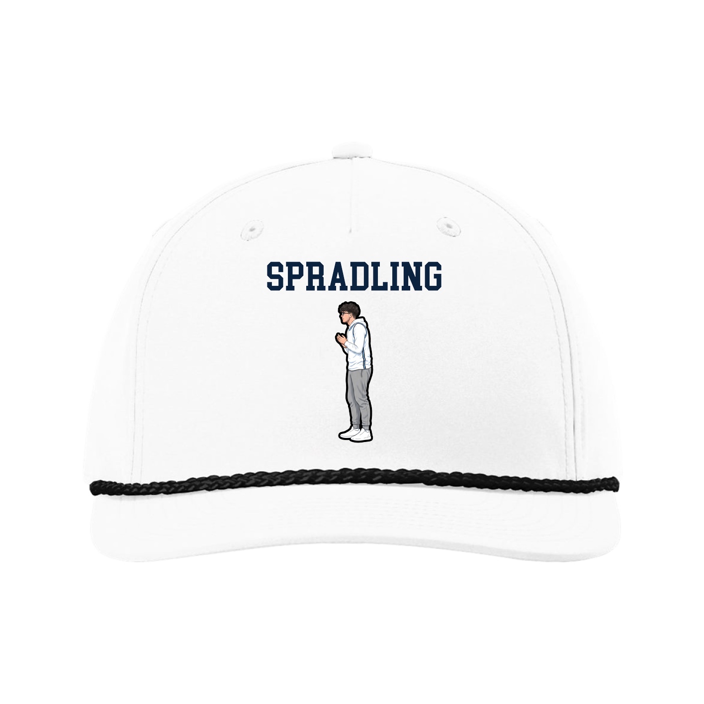 Five-Panel Classic Rope Cap — Shirsey in White