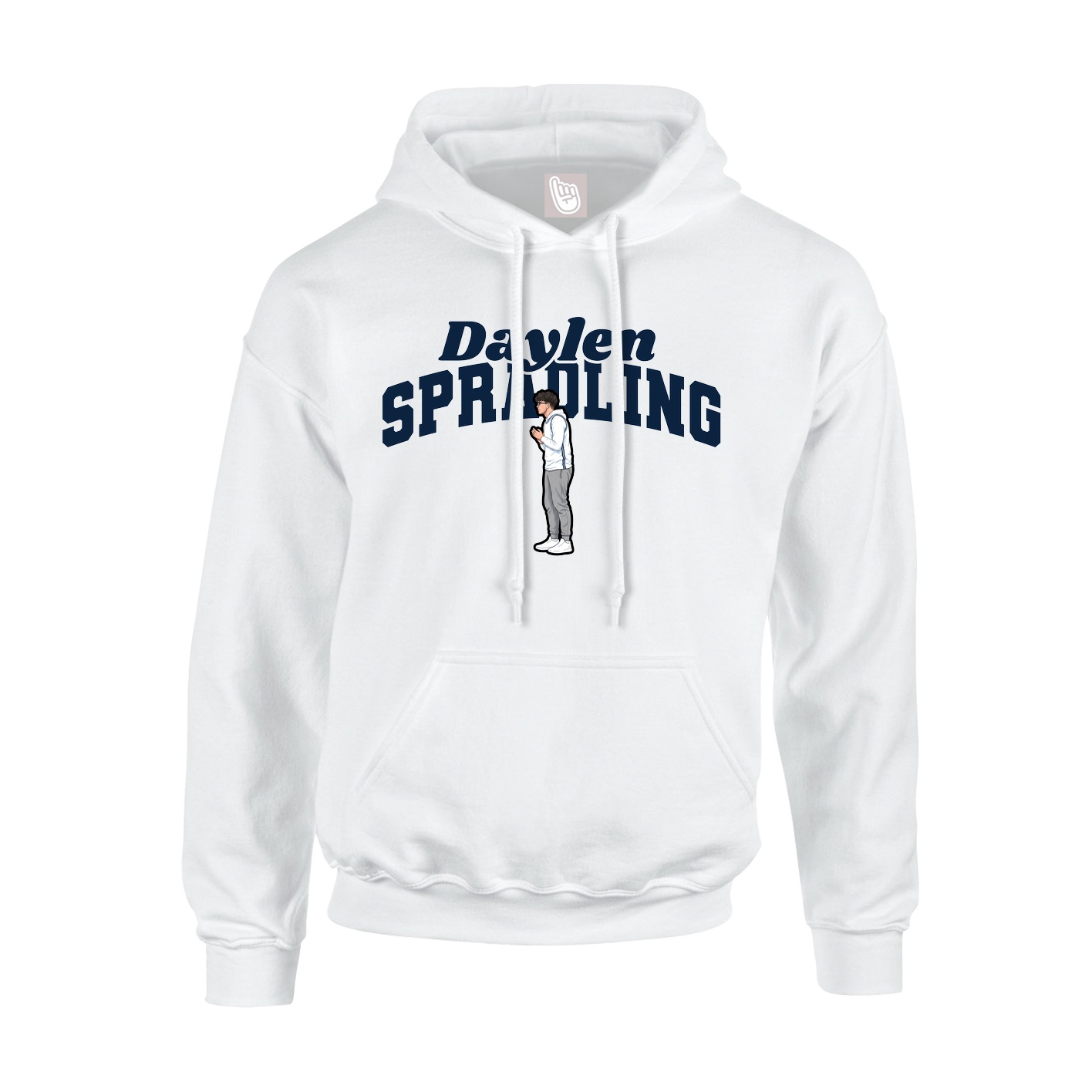 Hoodie — Signature Arch in White