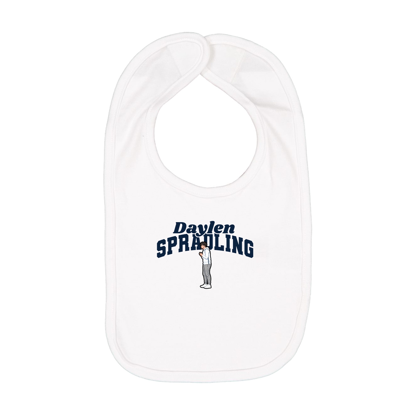 Infant Bib — Signature Arch in White