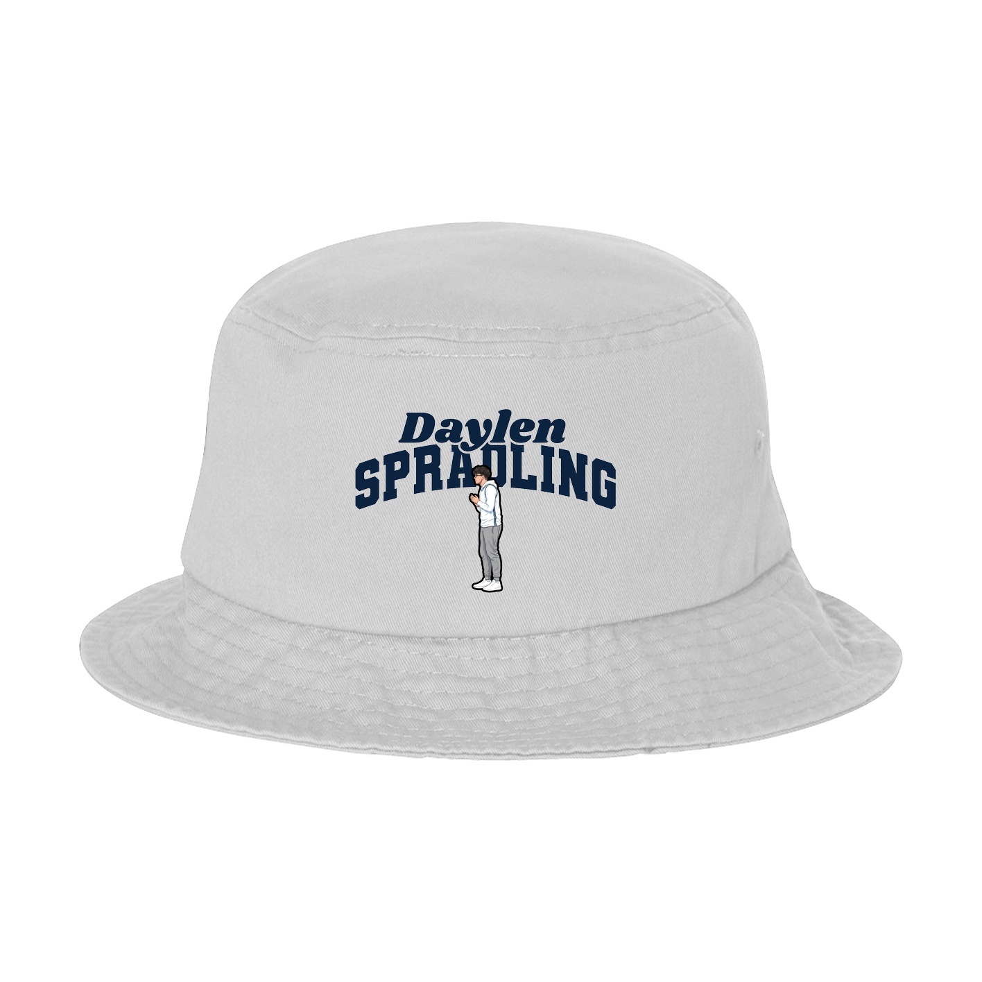Bucket Cap — Signature Arch in White