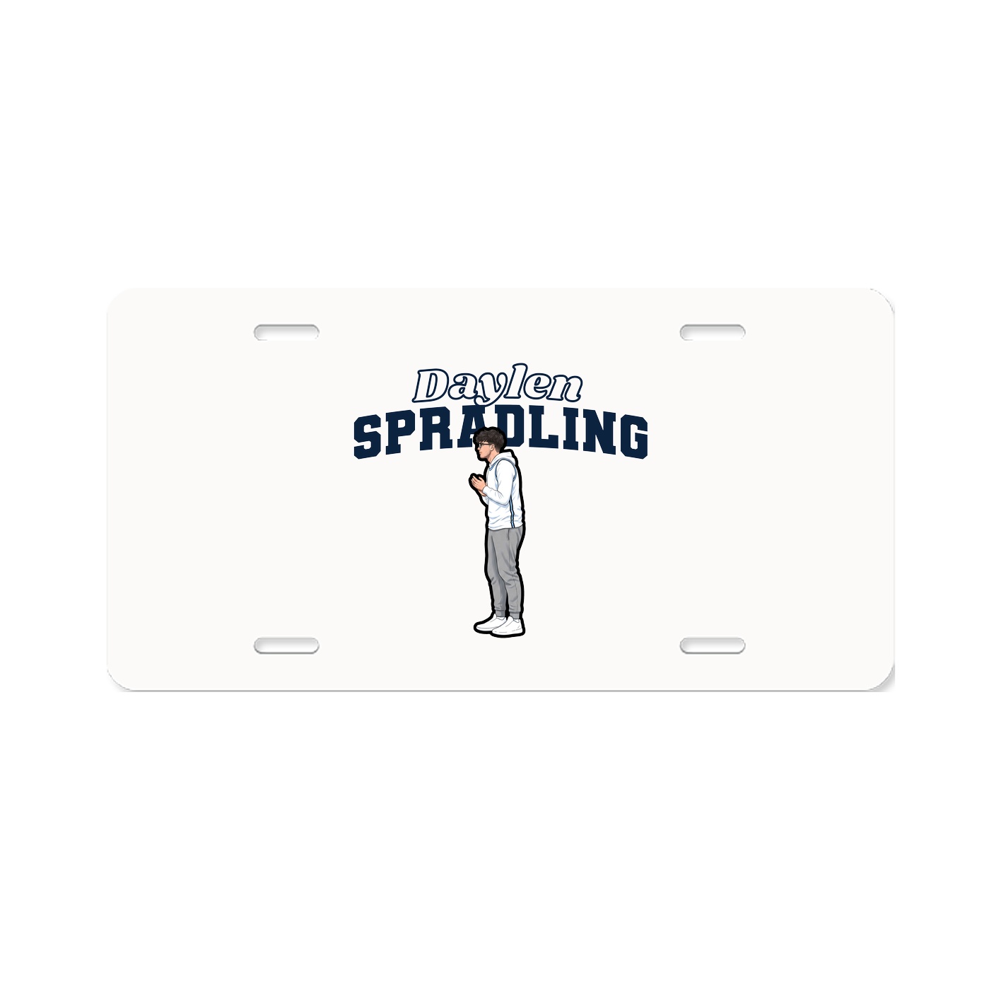 License Plate — Name Arch in Classic