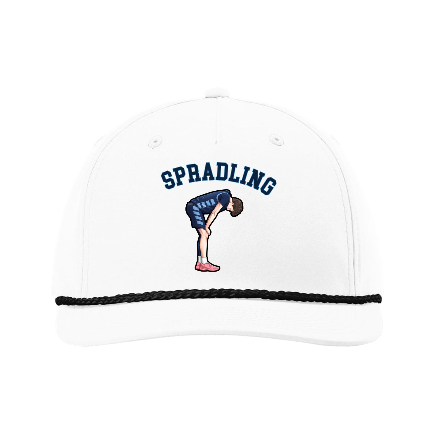Five-Panel Classic Rope Cap — Shirsey Arch in White