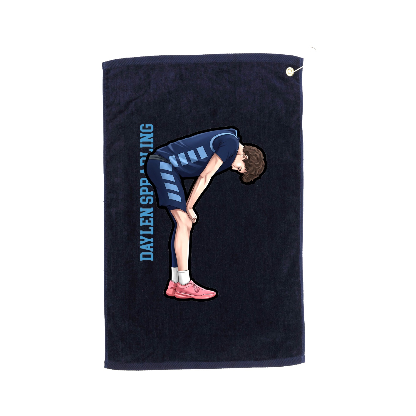 Golf Towel — Name Vertical in Navy
