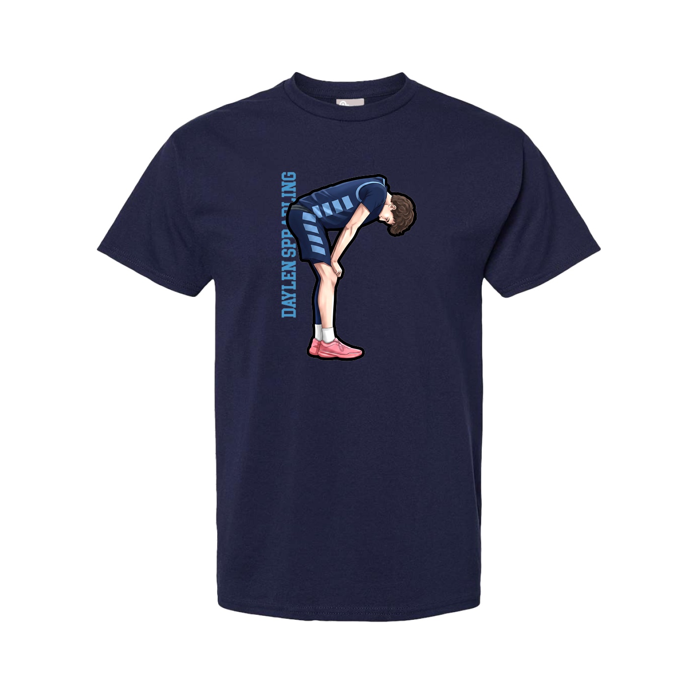 Tee — Name Vertical in Navy