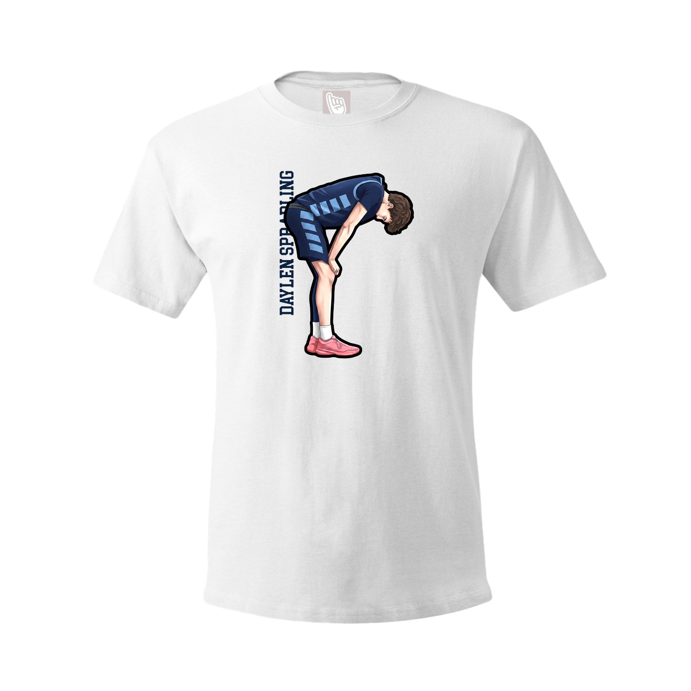 Tee — Name Vertical in White