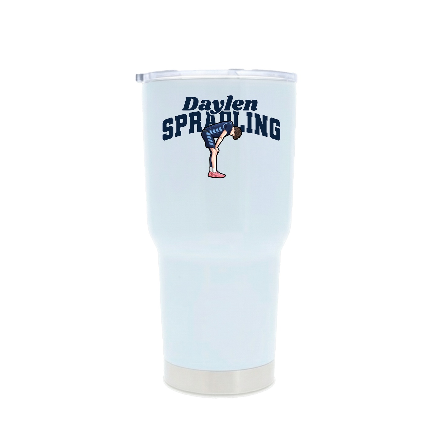 30oz Stainless Steel Tumbler — Signature Arch in White