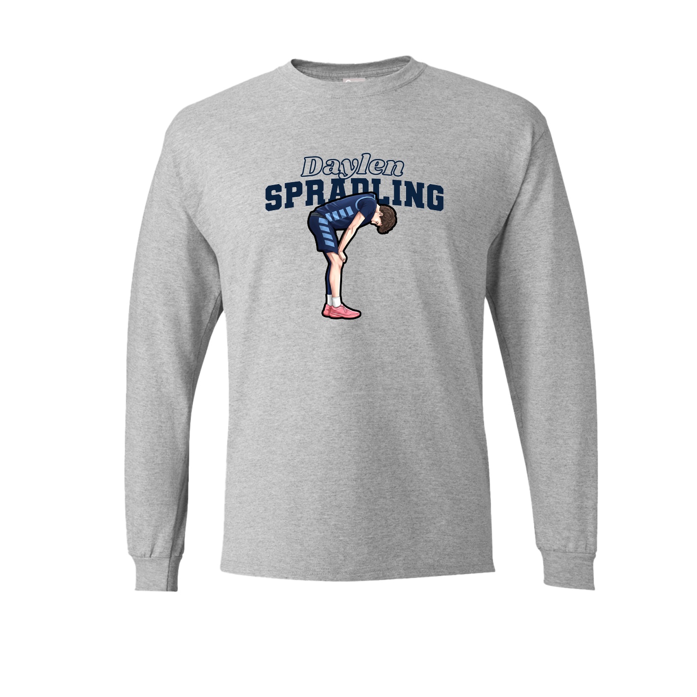 Long Sleeve Tee — Name Arch in Grey